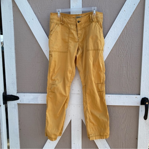 Royal Robbins Women’s 12 hiking pants multiple pocket marigold - Picture 2 of 14